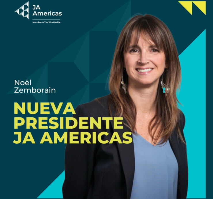 Una foto de Noël Zemborain nueva presidenta de JA Americas